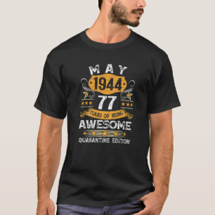 Camiseta 77.º Cumpleaños Retro Edición Limitada Mayo 1944 Q