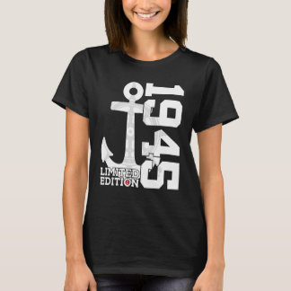 Camiseta 77 años de capacidad 1945 marinero 77º cumpleaños