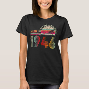 Camiseta 77 años Vintage enero 1946 77º cumpleaños