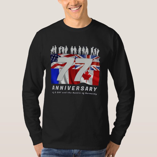 Camiseta 77th Anniversary WW2 D Day Landing of Allies Franc (Anverso)