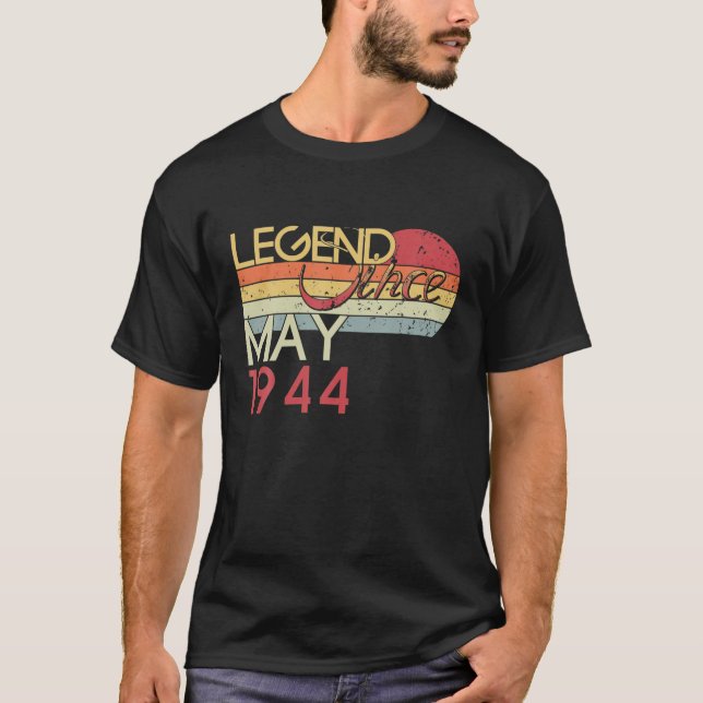 Camiseta 78º Cumpleaños Mi Leyenda De 78 Años Desde Mayo De (Anverso)