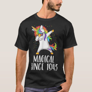 Camiseta 78º cumpleaños, unicornio dab, mágico desde 1943