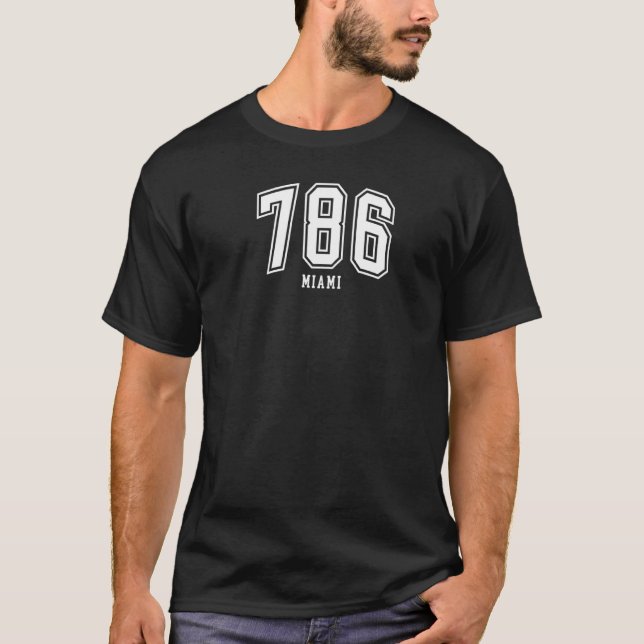 Camiseta 786 Miami FL Arched Athletic (Anverso)