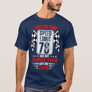 Camiseta 78.º Rótulo de límite de velocidad de cumpleaños C