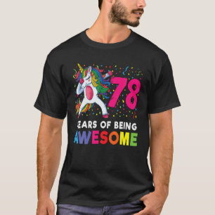 Camiseta 78 Años De Regalo De Fiesta De Unicornio