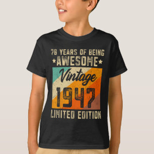 Camiseta 78 Años Hombres Mayores 78 Años 1947