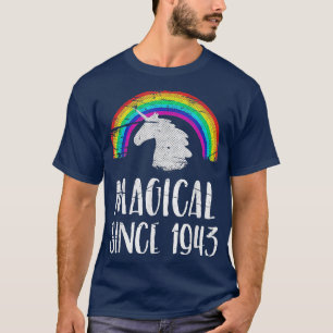 Camiseta 78 años, unicornio vintage, mágico desde 1943