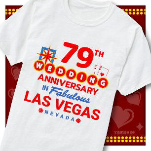 Camiseta 79º Aniversario de Boda Fabulosa Pareja de Las Veg