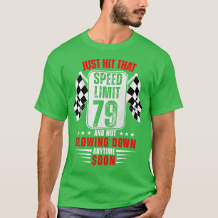 Camiseta 79.º Rótulo de límite de velocidad de cumpleaños C
