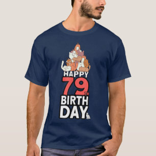 Camiseta 79 Years Old Cat Owner Cat Lover 79th Birthday 