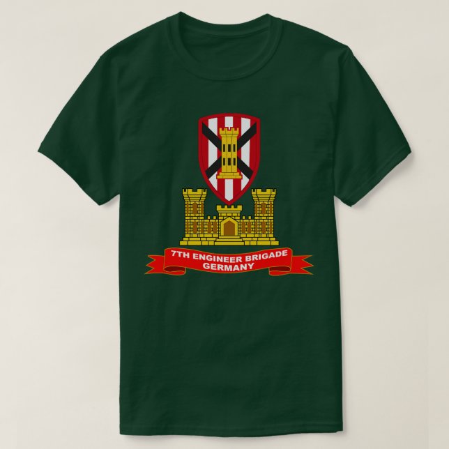 Camiseta 7.ª Brigada de Ingeniería 1969 Alemania ENG Br Rib (Diseño del anverso)