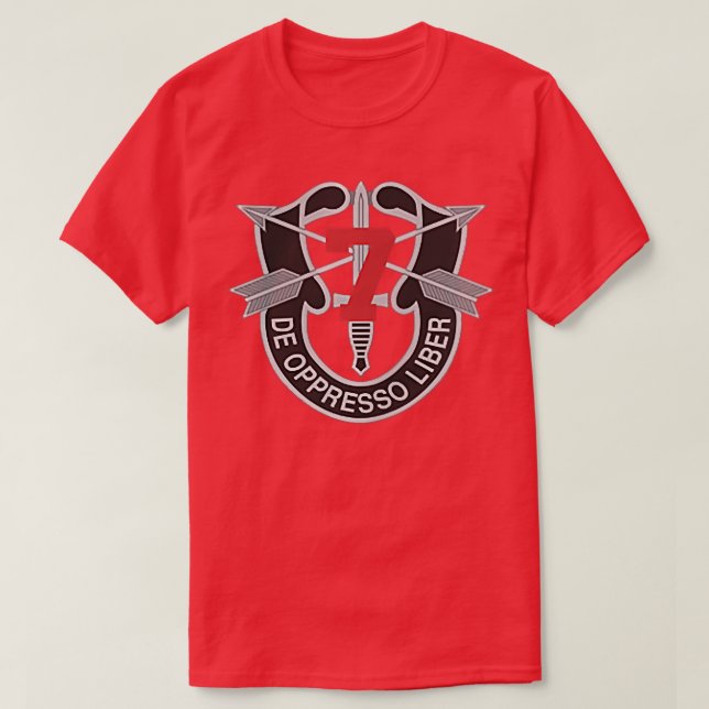 Camiseta 7.ª Casilla del Grupo de Fuerzas Especiales (7º SF (Diseño del anverso)