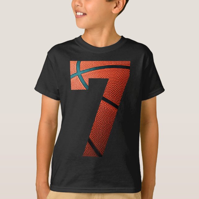 Camiseta 7.ª Fiesta de Cumpleaños Baloncesto Número de Impr (Anverso)