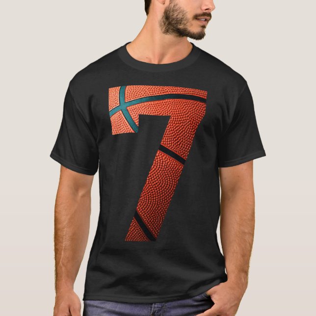 Camiseta 7.ª Fiesta de Cumpleaños Baloncesto Número de Impr (Anverso)