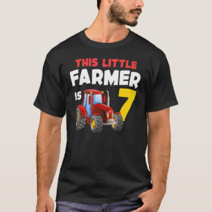 Camiseta 7.ª fiesta de cumpleaños F del Tractor de Granja d