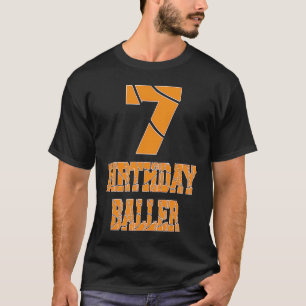 Camiseta 7.º Baller De Cumpleaños Niño De 7 Años El Balonce