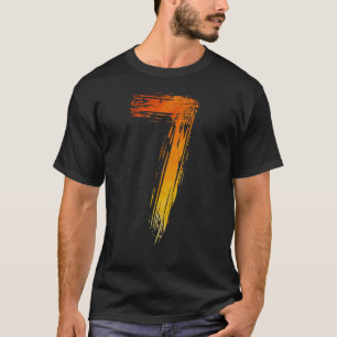Camiseta 7.º cumpleaños Artista acuarela pintador colorido
