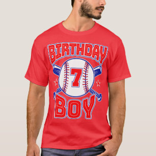 Camiseta 7.º cumpleaños Béisbol Gran Número Siete Años