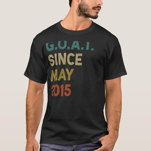 Camiseta 7.º cumpleaños Cabra de 7 años desde mayo de 2015 (Anverso)