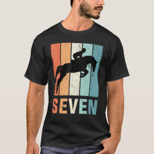 Camiseta 7.º cumpleaños Chicas de caballos retro