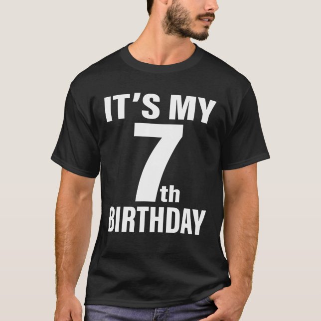 Camiseta 7.º cumpleaños es mi séptimo cumpleaños, 7 años (Anverso)