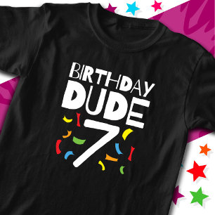 Camiseta 7.º cumpleaños Fiesta de niño de 7 años Amigo 7