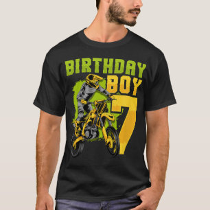 Camiseta 7.º cumpleaños Fiesta Motocross Dirt Bike Racer