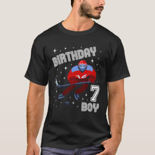 Camiseta 7.º cumpleaños Hockey sobre hielo Día B divertido