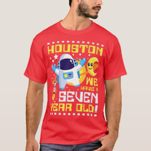 Camiseta 7.º Cumpleaños Houston Tenemos Un Astro De Siete A