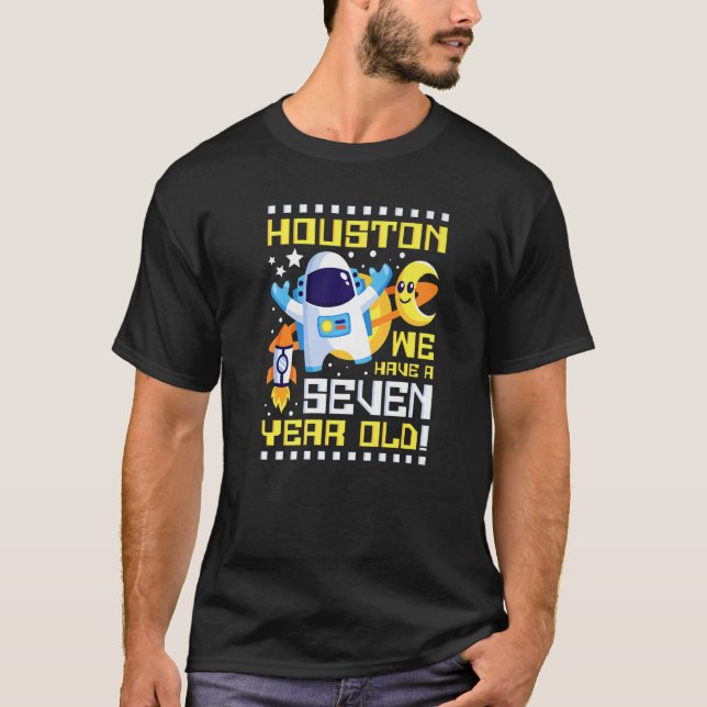 Camiseta 7.º Cumpleaños Houston Tenemos Un Astro De Siete A (Anverso)