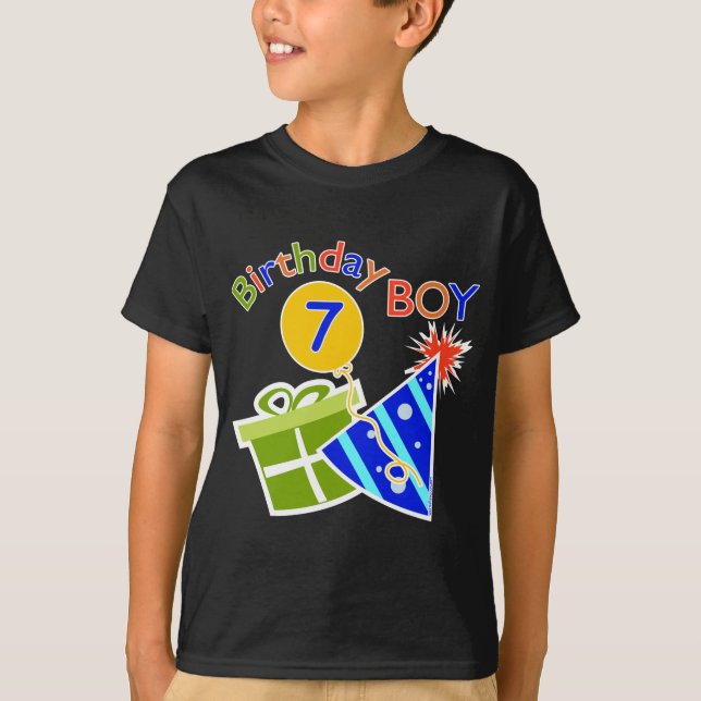 Camiseta 7.º cumpleaños - niño de cumpleaños (Anverso)