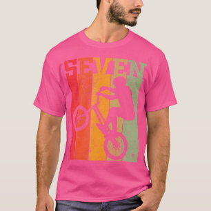 Camiseta 7.º Cumpleaños Niños De 7 Años Carreras De Bicicle