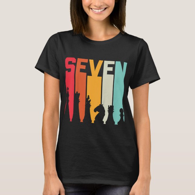 Camiseta 7.º cumpleaños Regalo Jugador de ajedrez Jugador R (Anverso)