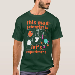 Camiseta 7.º Cumpleaños Siete Juguete Científico Loco