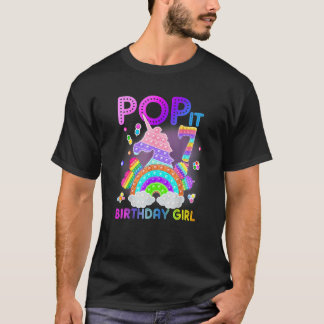 Camiseta 7.º cumpleaños Unicornio Fidget Pop It Chica de cu