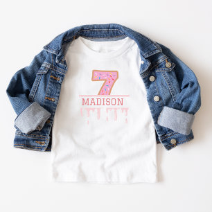 Camiseta 7.º fiesta de niños de la edad de edad de los niño