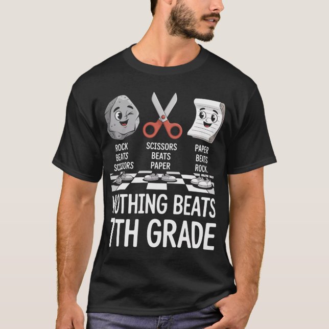 Camiseta 7.º Grado Gracioso De Vuelta A Los Maestros Escola (Anverso)