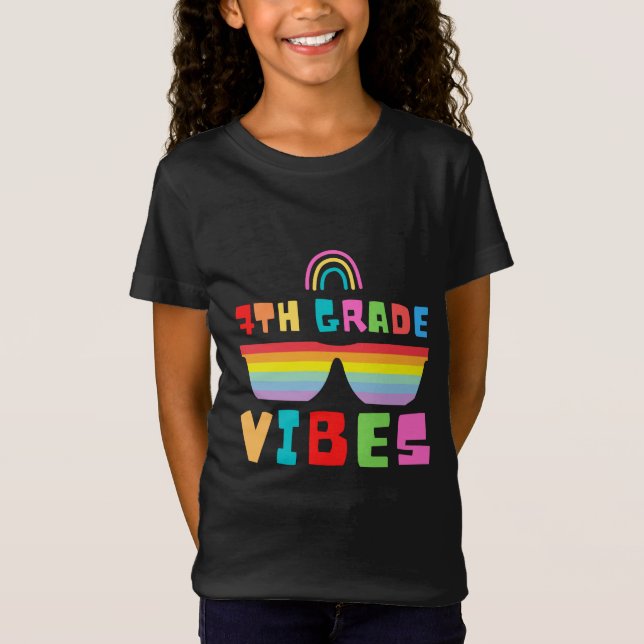 Camiseta 7.º Grado Vibes De Vuelta Al Profesor Y Estudiante (Anverso)