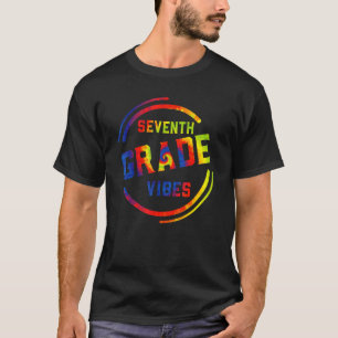 Camiseta 7.º Grado Vibes Primer Día De La Escuela De Vuelta