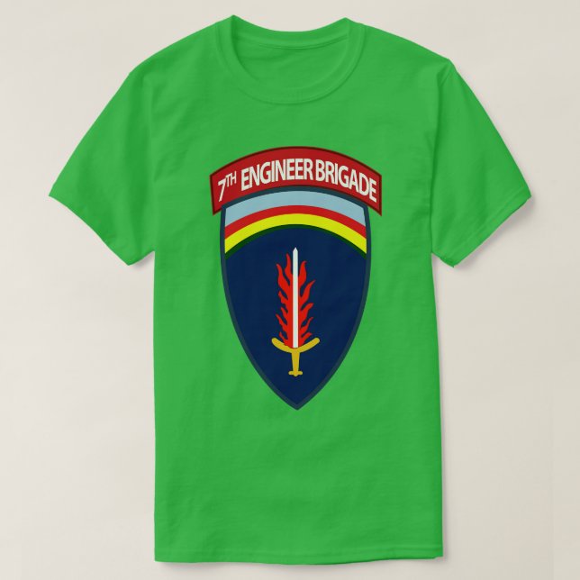 Camiseta 7.º ingeniero Bde w Tab dos Txt X (Diseño del anverso)