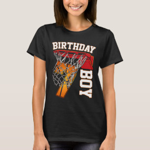 Camiseta 7.º Nacimiento Baloncesto Juego Temático de 7 Años