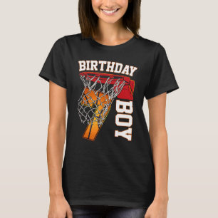 Camiseta 7.º Nacimiento Baloncesto Juego Temático de 7 Años