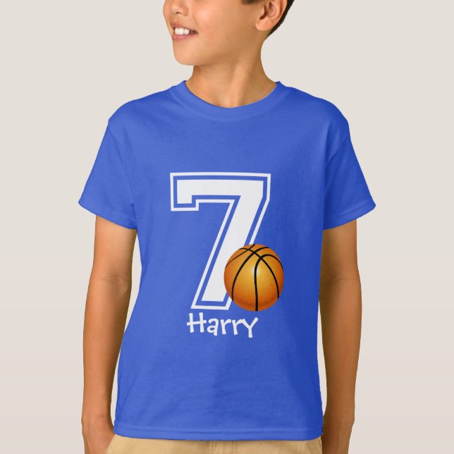Camiseta 7.º Nacimiento niño baloncesto personalizado-2 (Anverso)