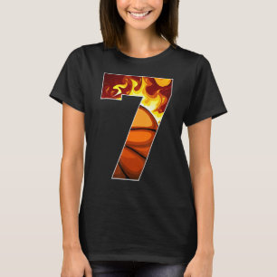Camiseta 7.º Nacimiento Niño Baloncesto Siete Siete Años Ol