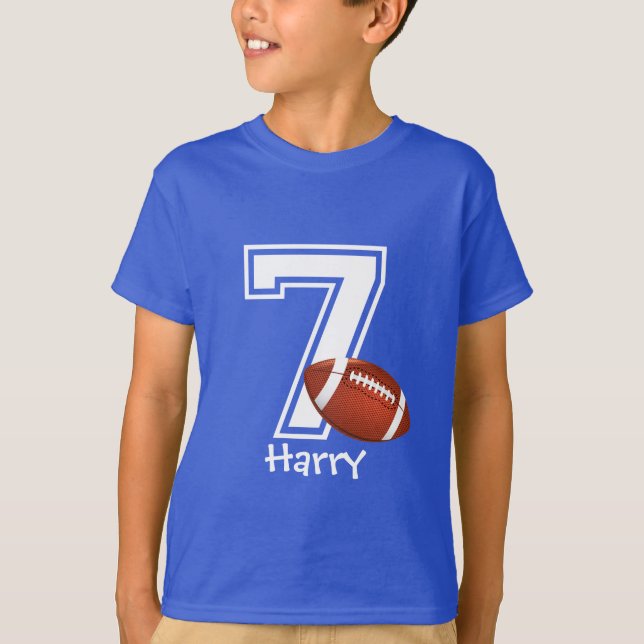 Camiseta 7.º niño de cumpleaños personalizado-3 (Anverso)