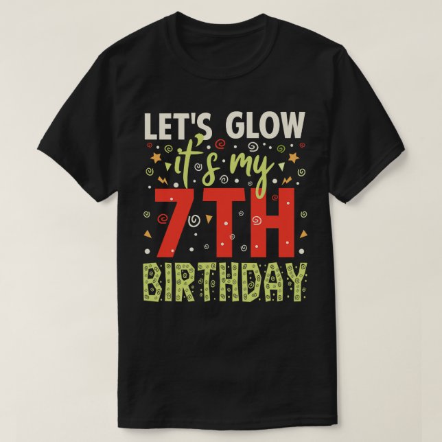 Camiseta 7.º regalo de cumpleaños (Diseño del anverso)