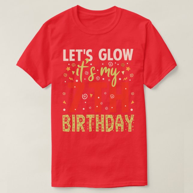 Camiseta 7.º regalo de cumpleaños (Diseño del anverso)