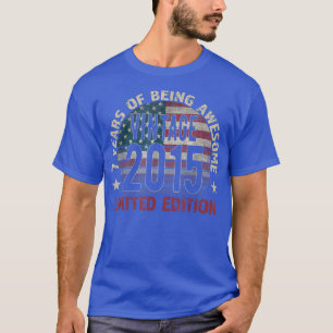Camiseta 7.º regalo de cumpleaños niños Vintage 2015 7 años