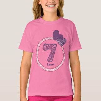 Camiseta 7.º Regalo de cumpleaños Patrón de puntos de cebra