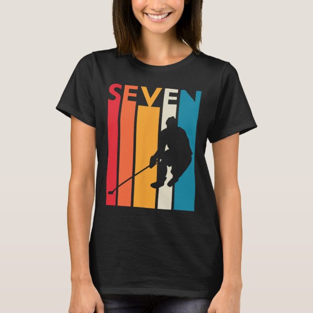Camiseta 7.º regalo de cumpleaños Siete cumpleaños de hocke (Anverso)